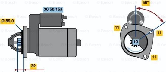 BOSCH 0 986 010 710 - Starter autospares.lv