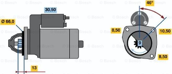 BOSCH 0 986 011 651 - Starter autospares.lv