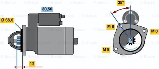 BOSCH 0 986 011 810 - Starter autospares.lv