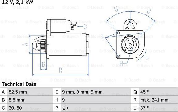 BOSCH 0 986 018 900 - Starter autospares.lv