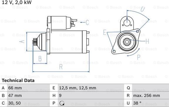 BOSCH 0 986 018 930 - Starter autospares.lv