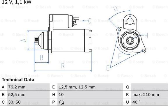 BOSCH 0 986 018 430 - Starter autospares.lv