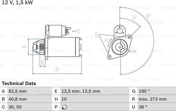 BOSCH 0 986 018 080 - Starter autospares.lv