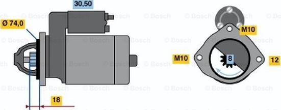 BOSCH 0 986 018 721 - Starter autospares.lv