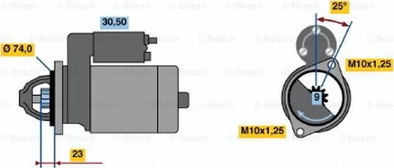 BOSCH 0 986 013 531 - Starter autospares.lv