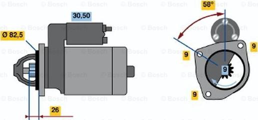 BOSCH 0 986 013 640 - Starter autospares.lv