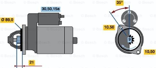 BOSCH 0 986 013 160 - Starter autospares.lv