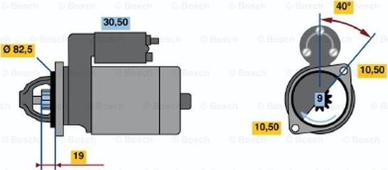 BOSCH 0 986 013 100 - Starter autospares.lv