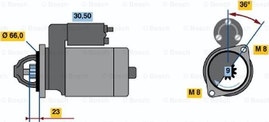 BOSCH 0 986 013 801 - Starter autospares.lv