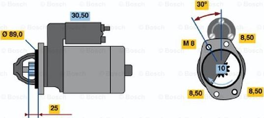 BOSCH 0 986 013 821 - Starter autospares.lv