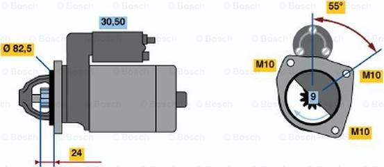 BOSCH 0 986 013 230 - Starter autospares.lv