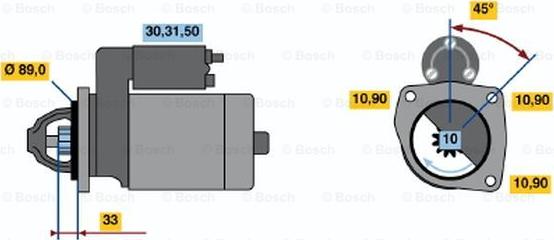 BOSCH 0 986 013 770 - Starter autospares.lv