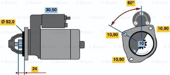 BOSCH 0 986 012 470 - Starter autospares.lv