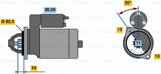 BOSCH 0 986 012 610 - Starter autospares.lv