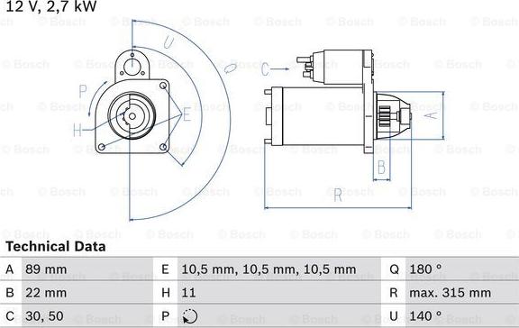 BOSCH 0 986 012 680 - Starter autospares.lv