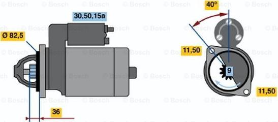 BOSCH 0 986 012 061 - Starter autospares.lv