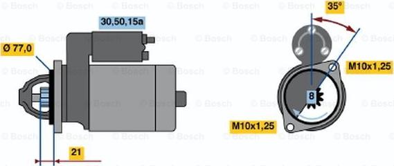 BOSCH 0 986 012 171 - Starter autospares.lv