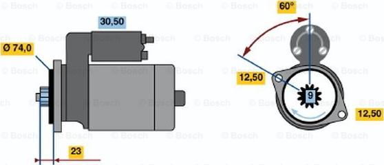 BOSCH 0 986 012 821 - Starter autospares.lv