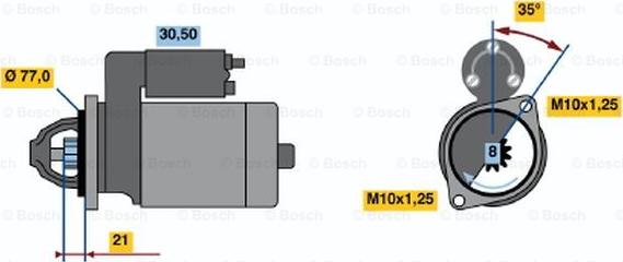 BOSCH 0 986 012 871 - Starter autospares.lv