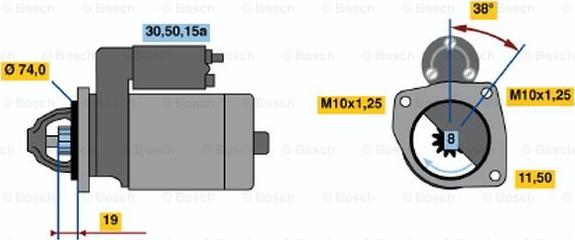 BOSCH 0 986 012 271 - Starter autospares.lv