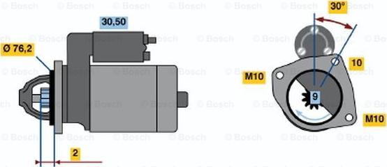 BOSCH 0 986 017 910 - Starter autospares.lv