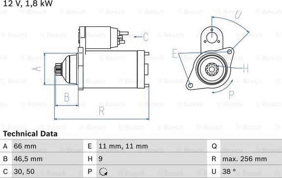 BOSCH 0 986 017 450 - Starter autospares.lv