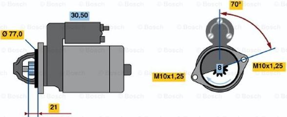 BOSCH 0 986 017 691 - Starter autospares.lv