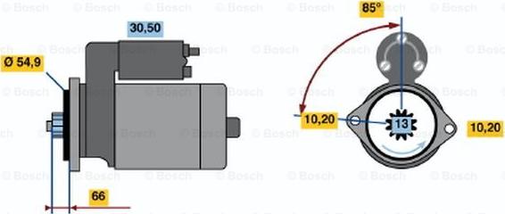 BOSCH 0 986 017 641 - Starter autospares.lv