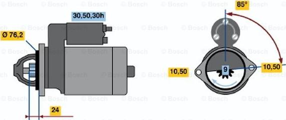 BOSCH 0 986 017 150 - Starter autospares.lv