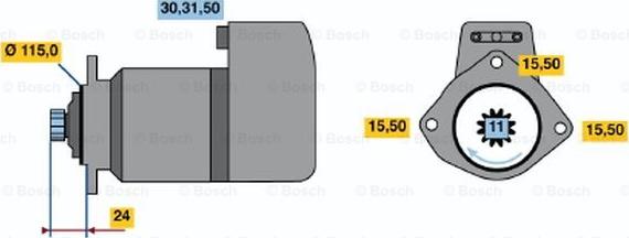 BOSCH 0 986 017 850 - Starter autospares.lv