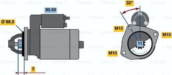 BOSCH 0 986 017 391 - Starter autospares.lv