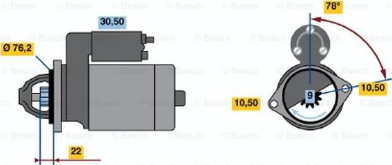 BOSCH 0 986 017 330 - Starter autospares.lv