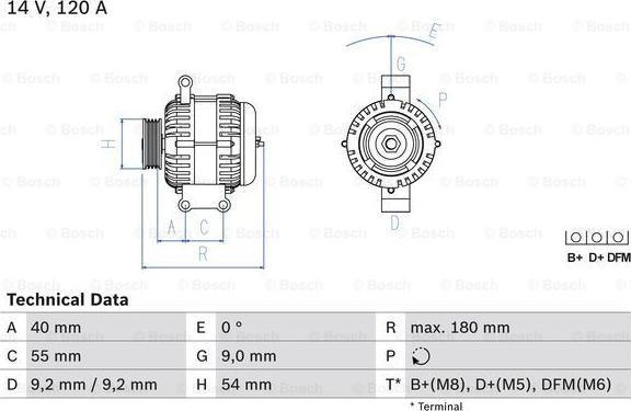 BOSCH 0 986 084 160 - Alternator autospares.lv