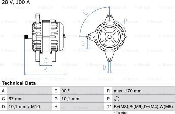 BOSCH 0 986 084 180 - Alternator autospares.lv