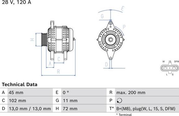 BOSCH 0 986 085 310 - Alternator autospares.lv