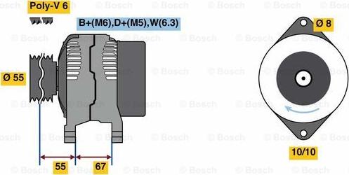 BOSCH 0 986 080 900 - Alternator autospares.lv