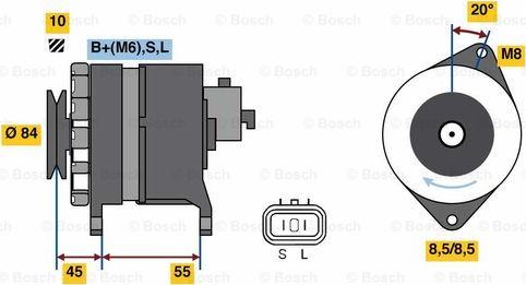 BOSCH 0 986 080 910 - Alternator autospares.lv