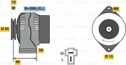 BOSCH 0 986 080 620 - Alternator autospares.lv