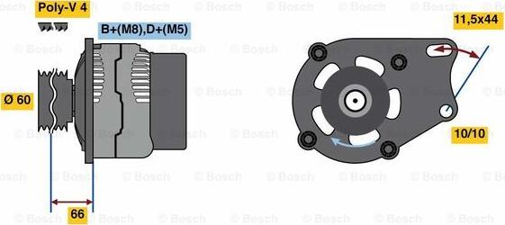 BOSCH 0 986 080 670 - Alternator autospares.lv