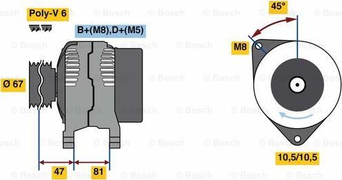 BOSCH 0 986 080 120 - Alternator autospares.lv