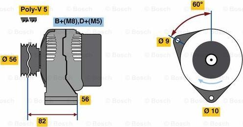 BOSCH 0 986 080 890 - Alternator autospares.lv