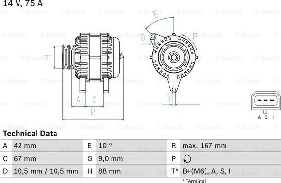 BOSCH 0 986 080 390 - Alternator autospares.lv