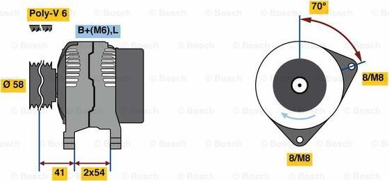 BOSCH 0 986 080 340 - Alternator autospares.lv