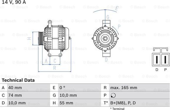 BOSCH 0 986 080 320 - Alternator autospares.lv