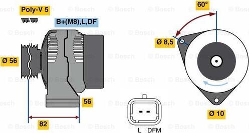 BOSCH 0 986 080 780 - Alternator autospares.lv