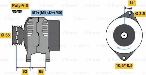 BOSCH 0 986 081 420 - Alternator autospares.lv