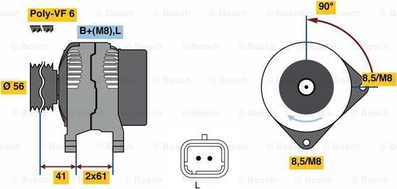 BOSCH 0 986 081 270 - Alternator autospares.lv