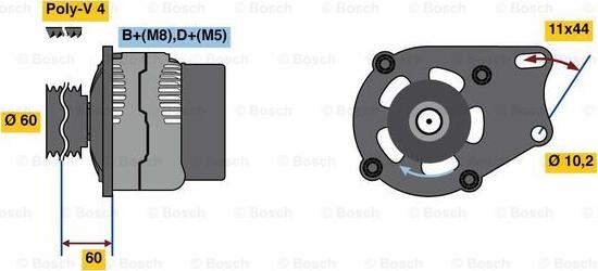 BOSCH 0 986 039 471 - Alternator autospares.lv