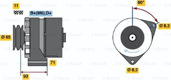 BOSCH 0 986 039 150 - Alternator autospares.lv