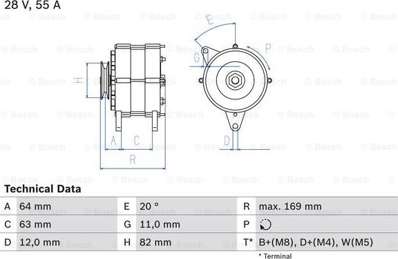 BOSCH 0 986 039 130 - Alternator autospares.lv